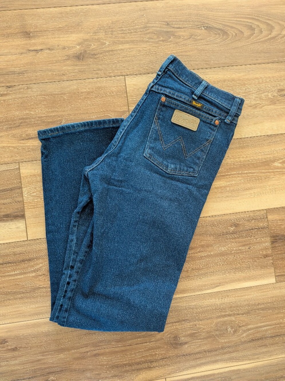 Wrangler Men’s Dark Blue Straight-Leg Jeans